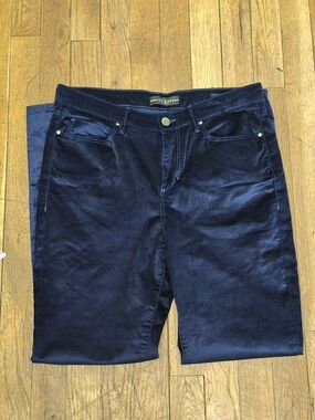 GUESS Women’s Dark Navy 1981 Skinny High Velvet Pants